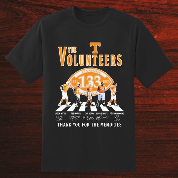 The Tennessee Volunteers 133th Anniversary 1891-2024 Signatures T-Shirt


