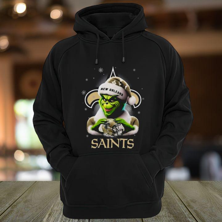 Grinch New Orleans Saints Christmas Perfect Gift For Fans T-Shirt hoodie