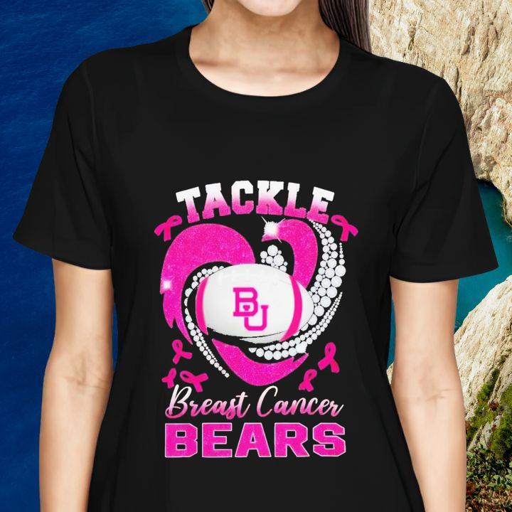 Tackle Breast Cancer Awareness Baylor Bears Football T-Shirt womenshirt