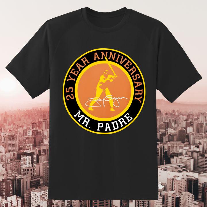 Tony Gwynn Mr. Padre 25 Year Anniversary San Diego Padres Baseball Signature Shirt
