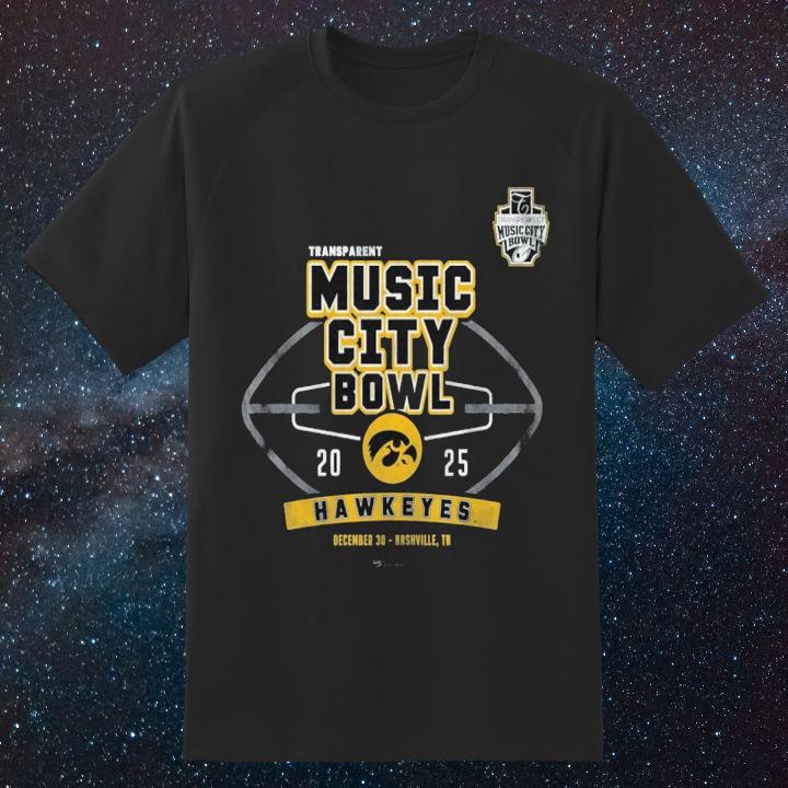 Shop Iowa Hawkeyes Transparent Music City Bowl 2024 Shirt - Dec 30 Nashville