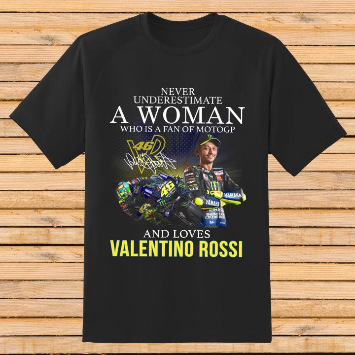 Hot A Woman Who Is A Fan Of Motogp Valentino Rossi Autograph T-Shirt