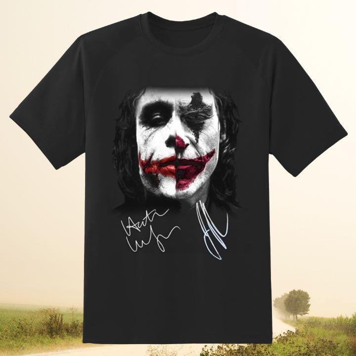 Official Joaquin Phoenix Joker Heath Ledger Autograph T-Shirt