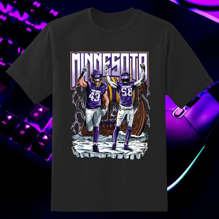 Andrew Van Ginkel Vs Jonathan Greenard Minnesota Vikings Football Shirt