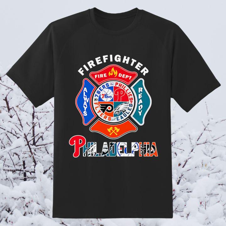 Fire Dept Philadelphia Sports Firefighter T-Shirt