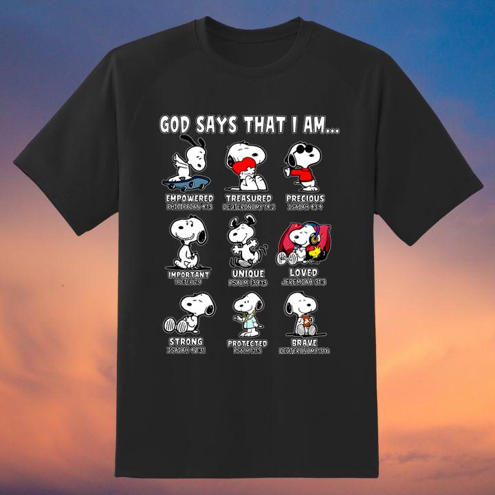 Snoopy God Says I Am Classic Shirt - Best Gift Idea for Snoopy Fans!