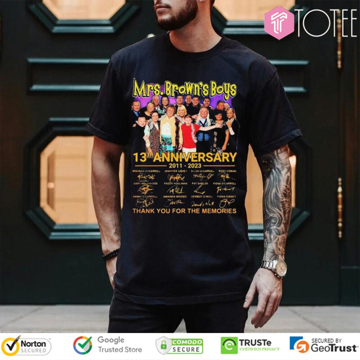 Mrs. Brown's Boys 13th Anniversary 2011-2023 Signatures T-Shirt