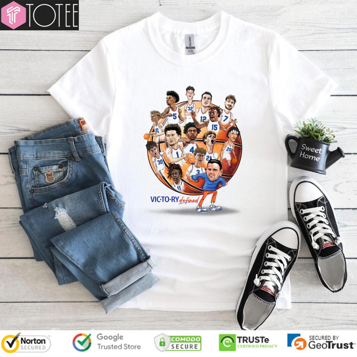 Victory Defined Florida Mens Basketball Student-Athletes Caricature T-Shirt