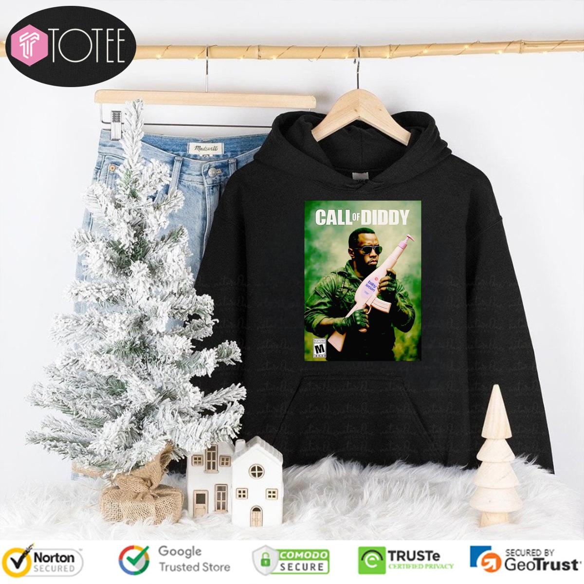 Call Of Diddy Baby Lotion Parody Call Of Duty hoodie