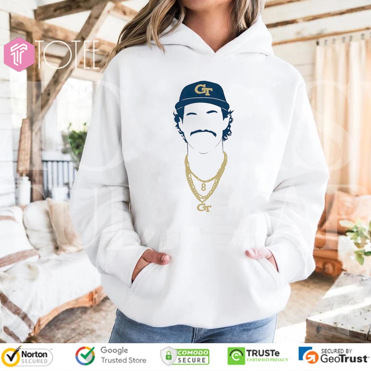Drew Burress Georgia Tech Yellow Jackets Baseball Silhouette hoodie