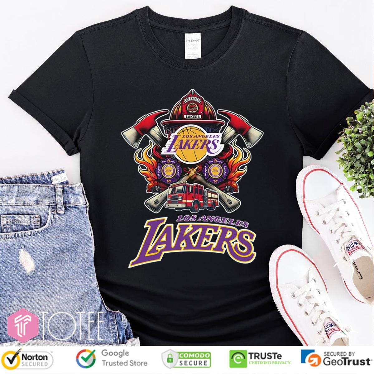 Los Angeles Lakers Firefighter Dept T-shirt