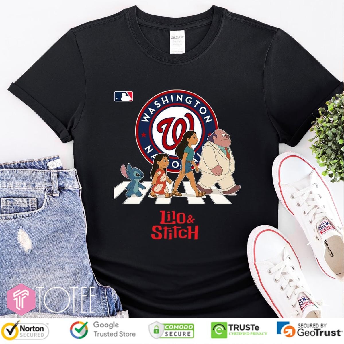 Lilo And Stitch Abbey Road Washington Nationals Baseball T-shirt