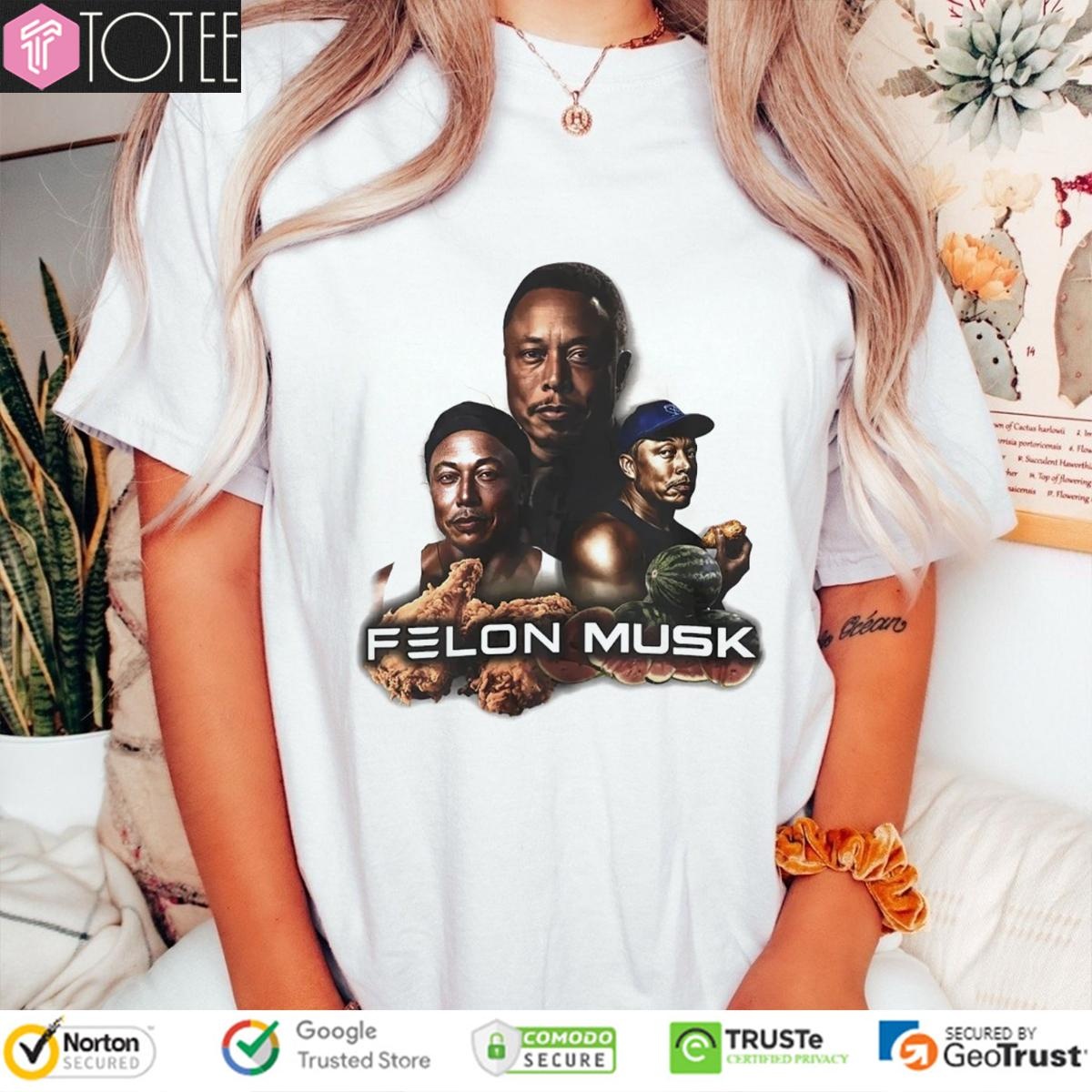 Elon Musk Felon Musk Fried Chicken T-shirt