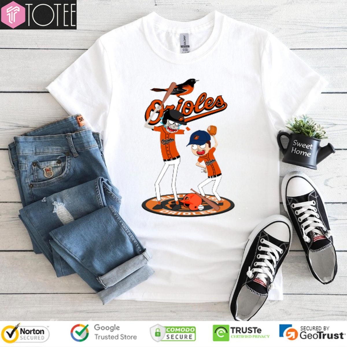 Rick And Morty Baltimore Orioles Baseball T-shirt