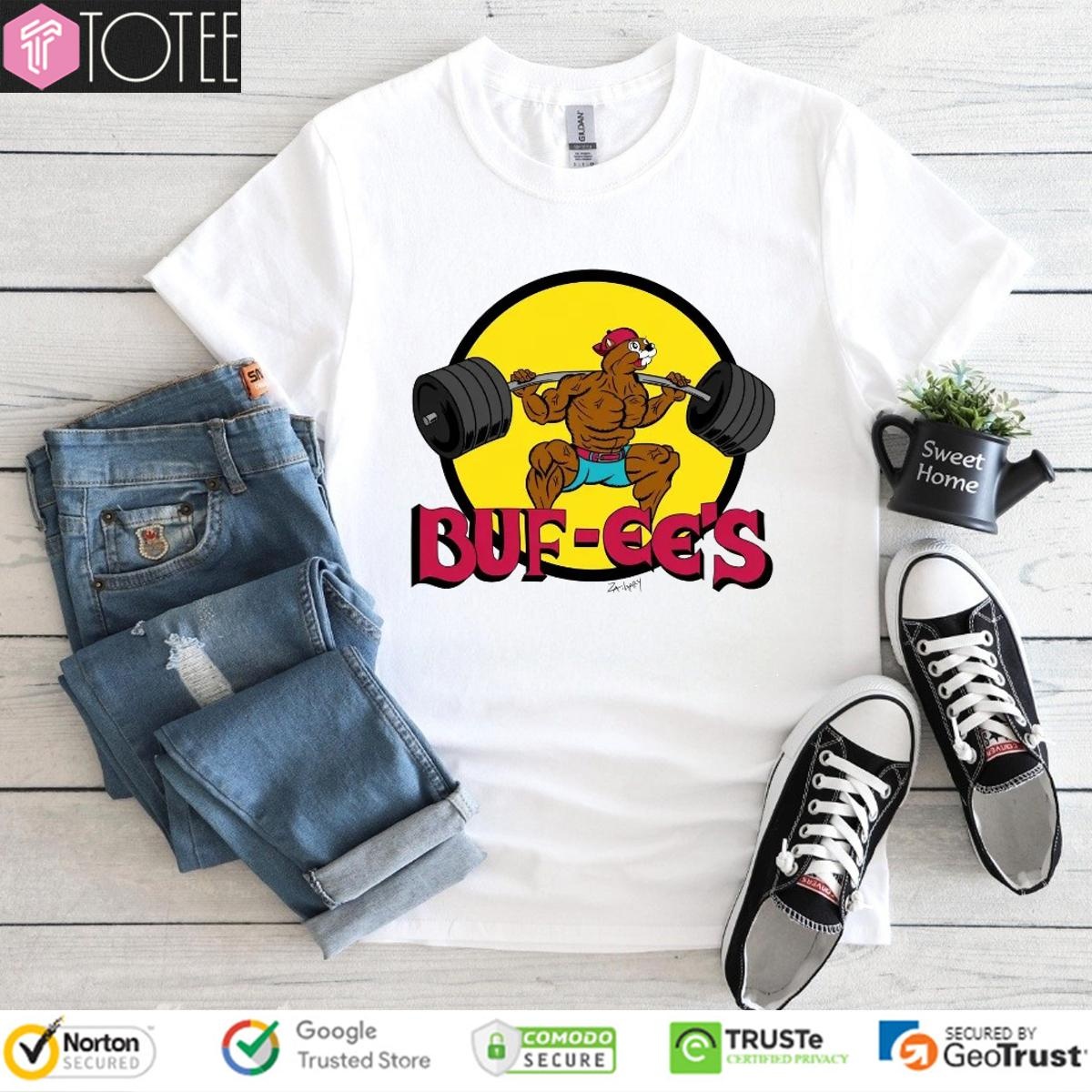 Buf-Ees Parody Buc-Ees Weightlifting T-shirt