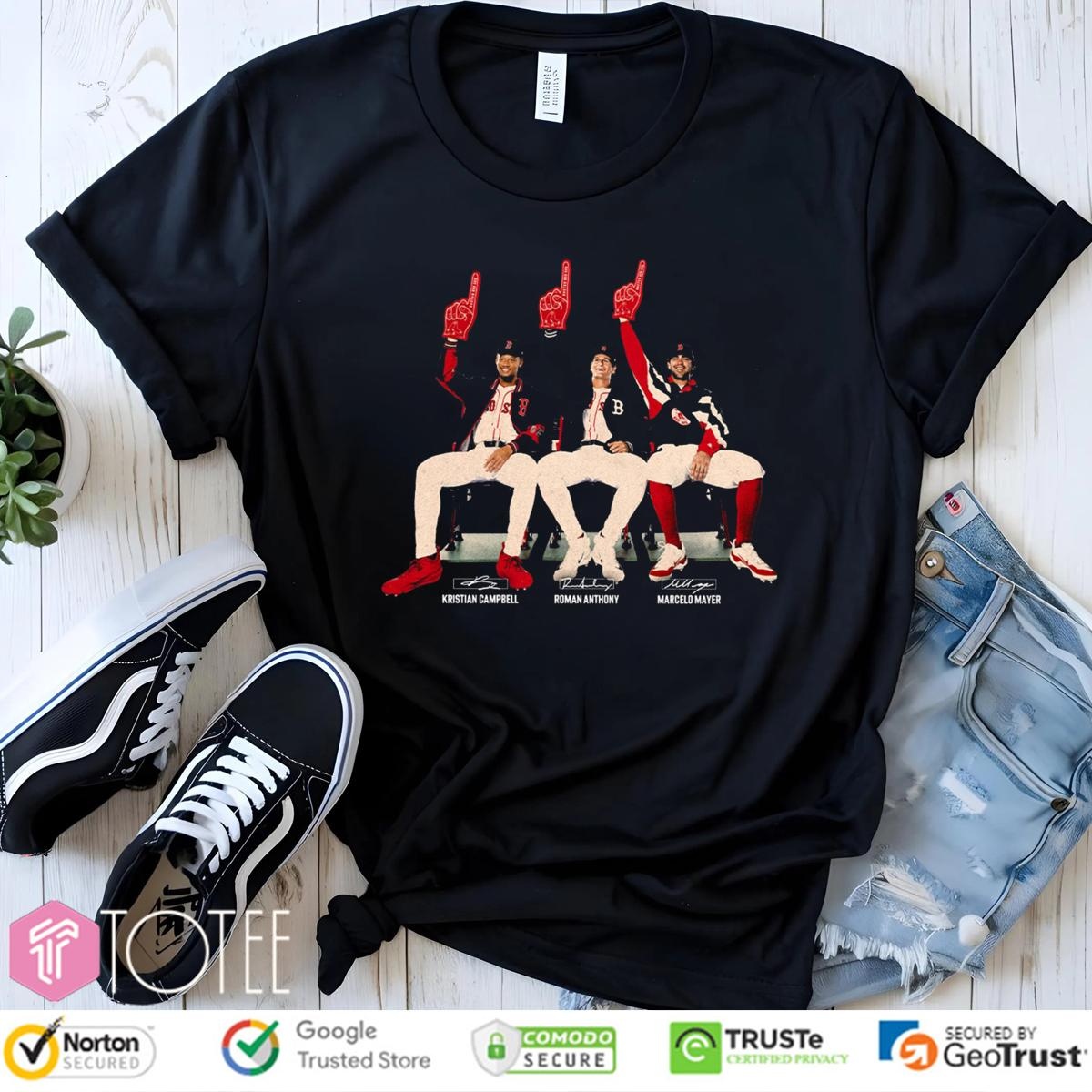 Kristian Campbell Roman Anthony Marcelo Mayer Red Sox Prospects Signatures T-shirt