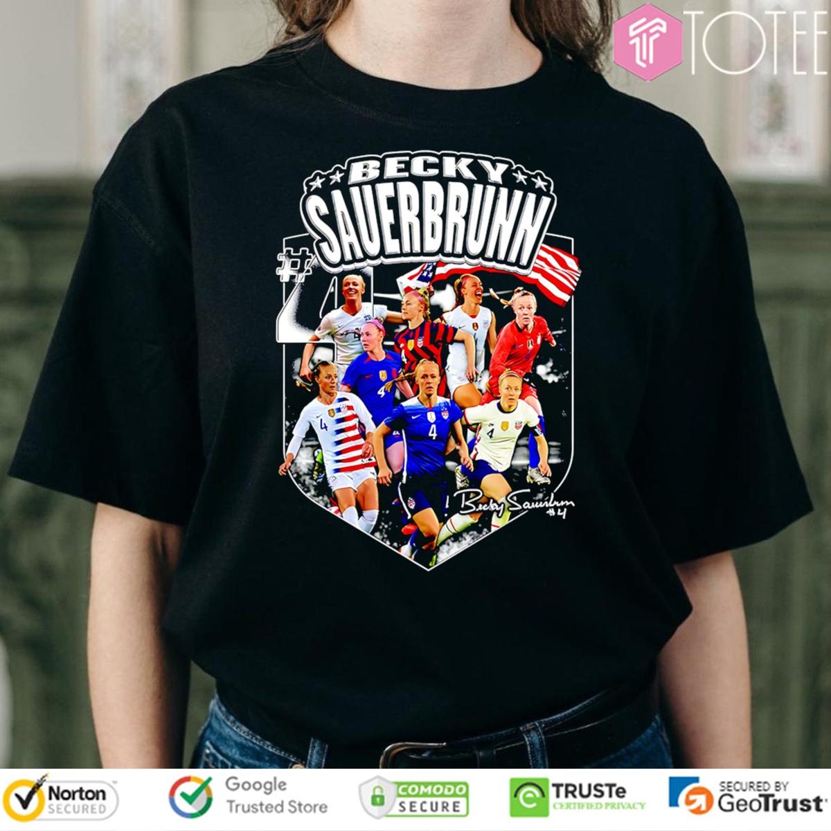 Uswnt Becky Sauerbrunn Farewell Signature T-shirt
