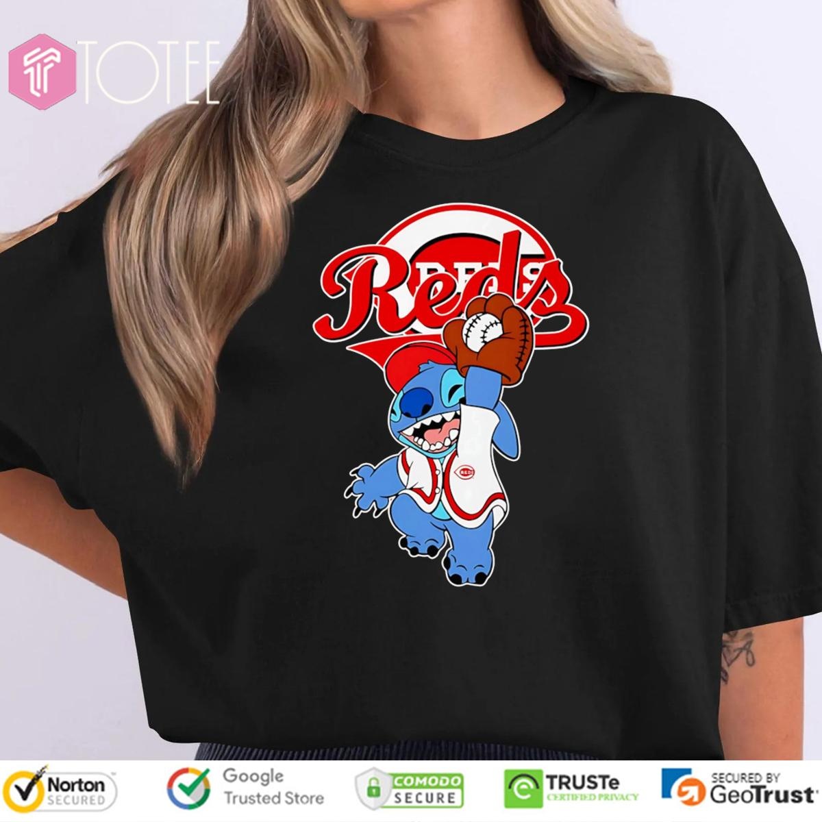Disney Stitch Cincinnati Reds Baseball T-shirt