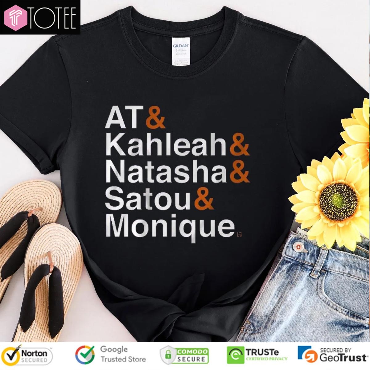 Phoenix Mercury Players Names At Kahleah Natasha Satou Monique T-shirt