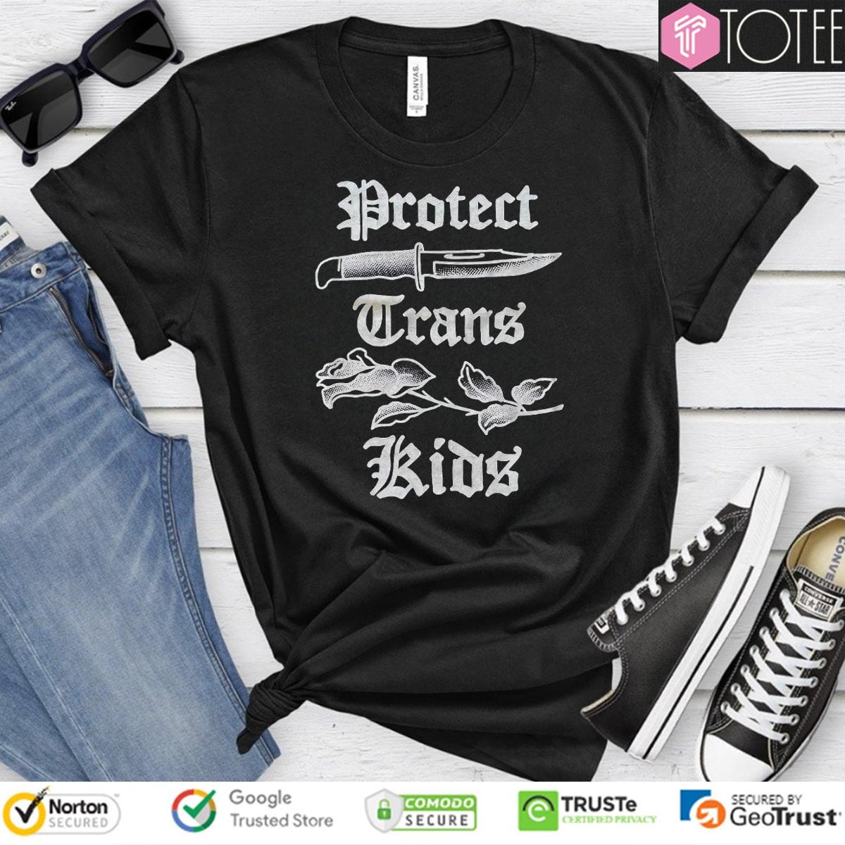 Protect Trans Kids Ka-Bar Knife T-shirt