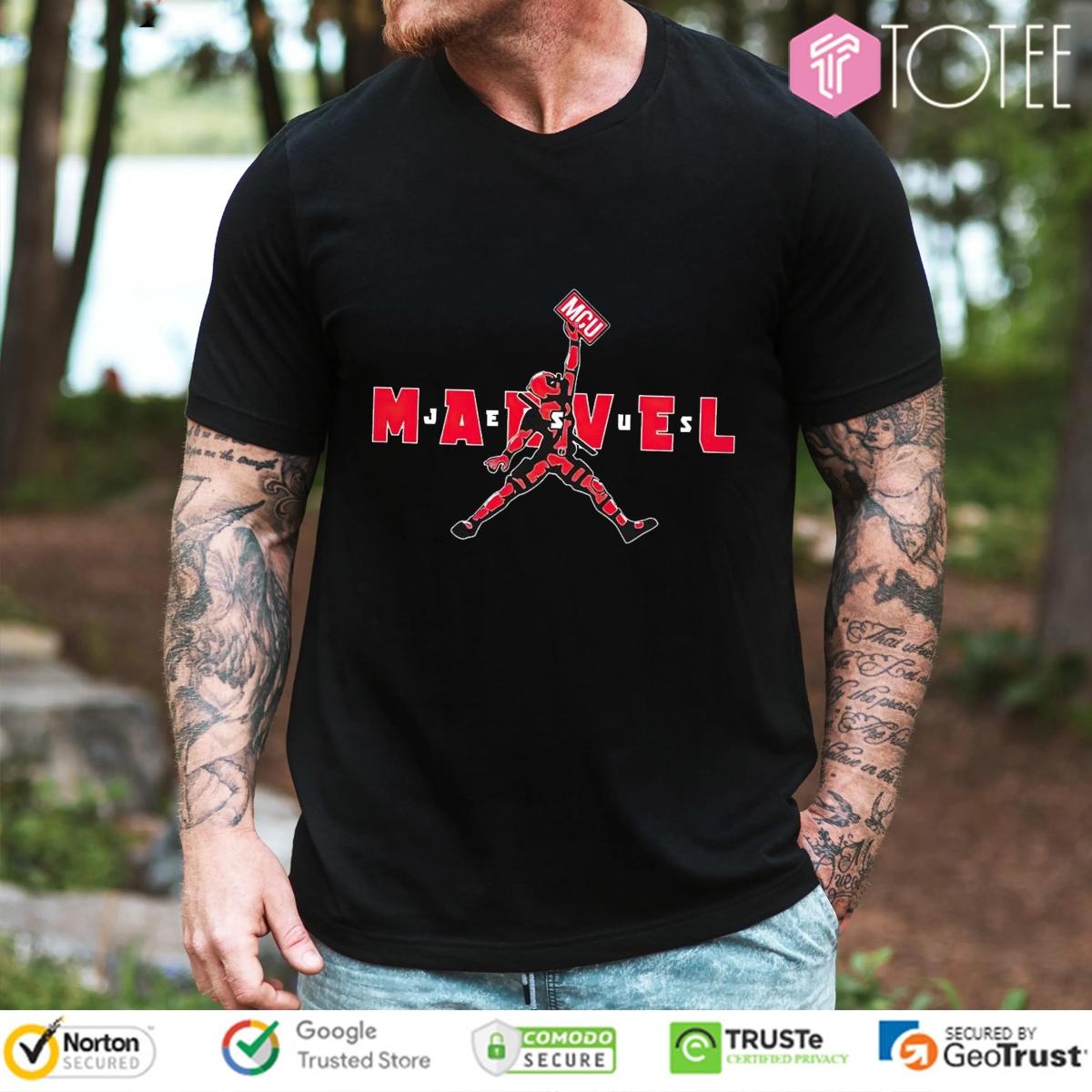 Marvel Air Deadpool Mcu Parody Air Jordan Jumpman Logo T-shirt