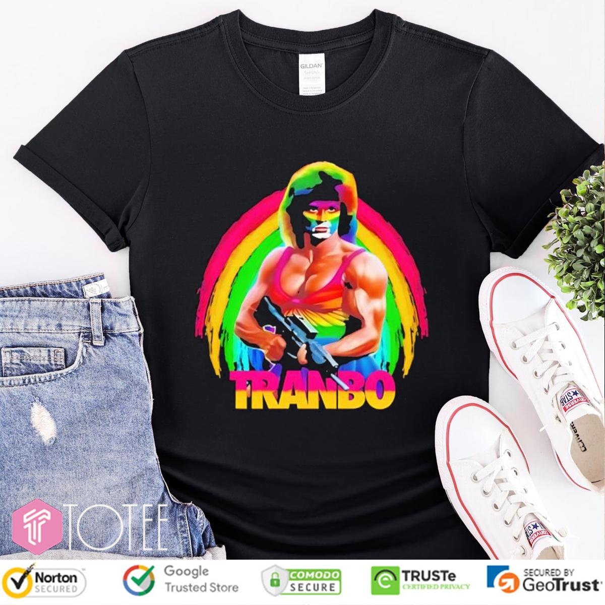 Tranbo John Rambo Lgbt Pride Rainbow T-shirt