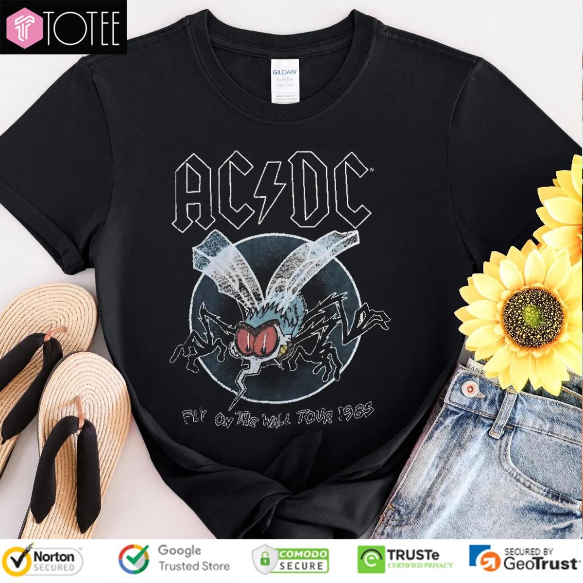 William Zabka Wearing Acdc Fly On The Wall Tour 1985 T-shirt