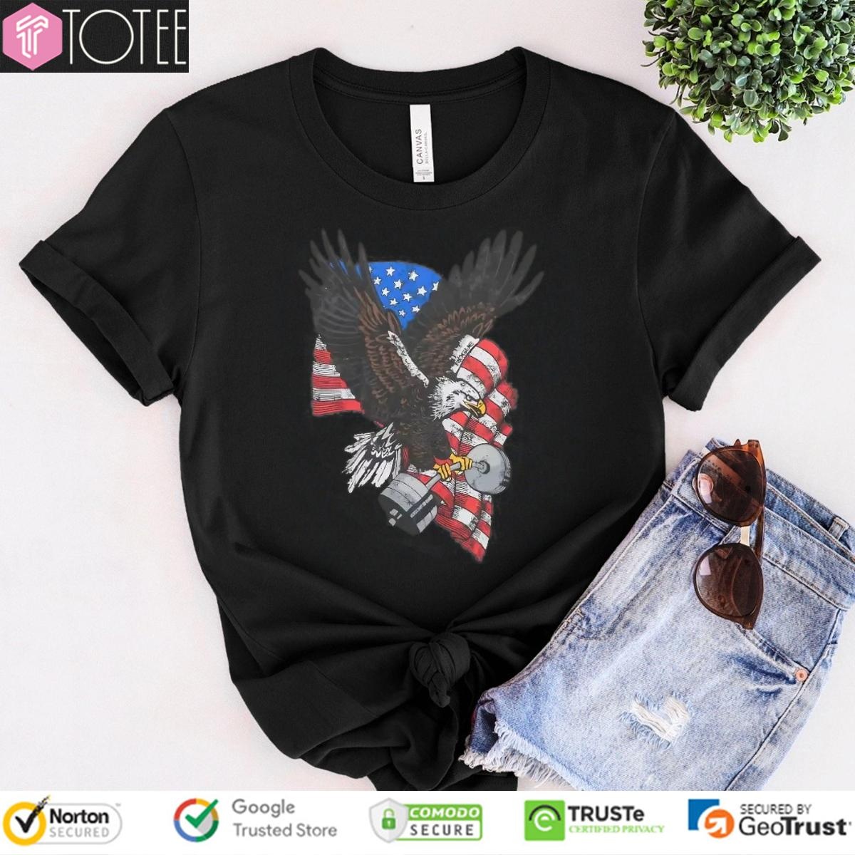 Eagle Weightlifting Freedom Patriotic Pride 4Th Of July T-shirt
