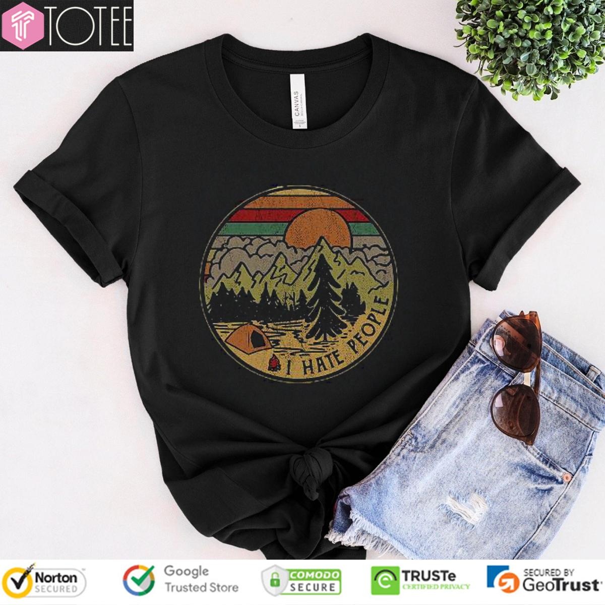 I Hate People Camping Vintage T-shirt