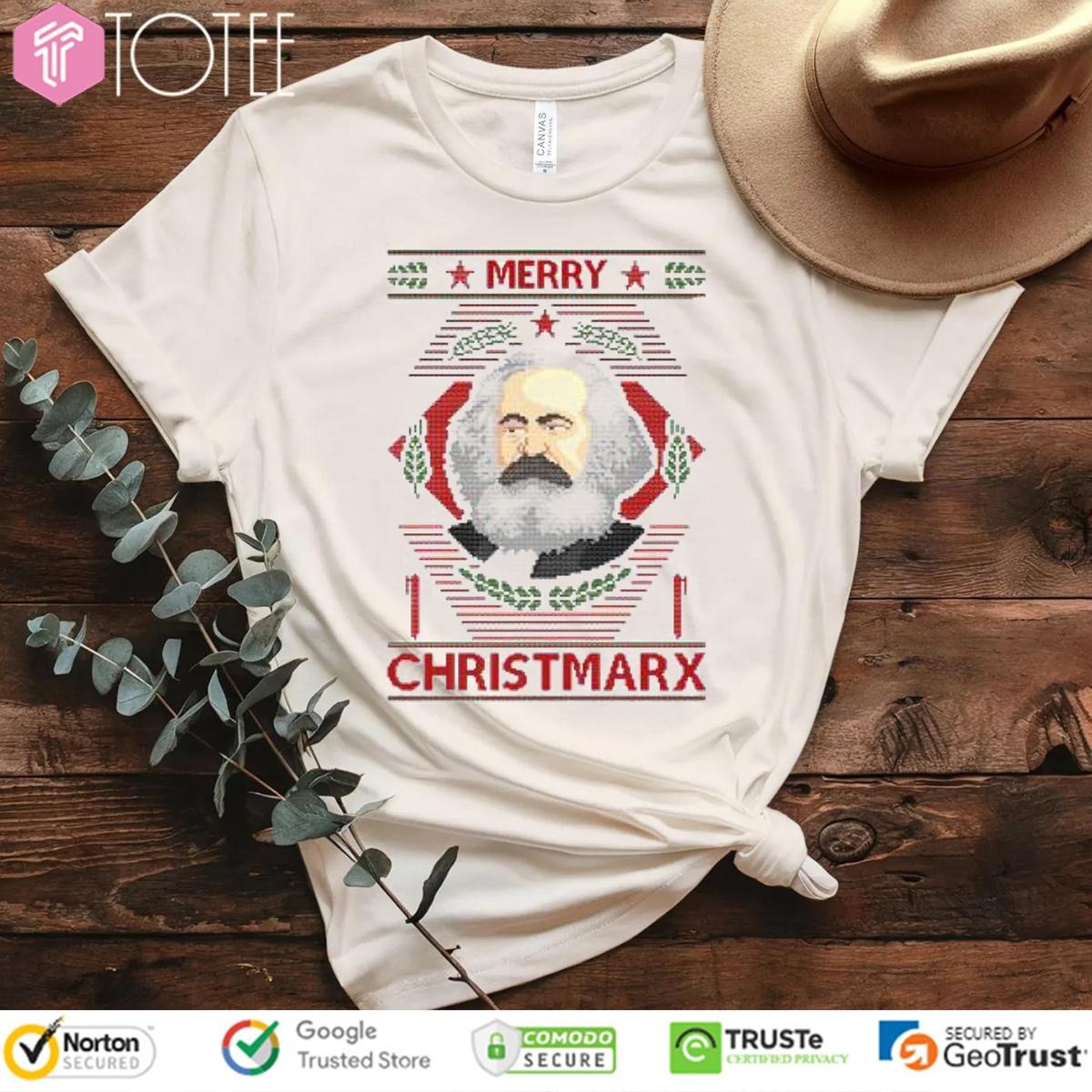 Karl Marx Merry Christmarx Ugly Christmas Sweater T-shirt