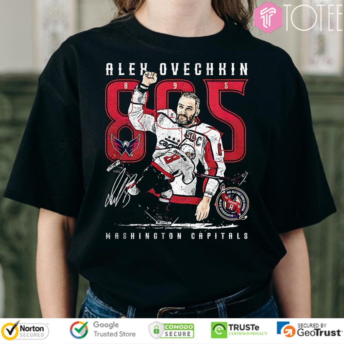 Alex Ovechkin 895 Nhl All Time Goals Washington Capitals Signature T-shirt