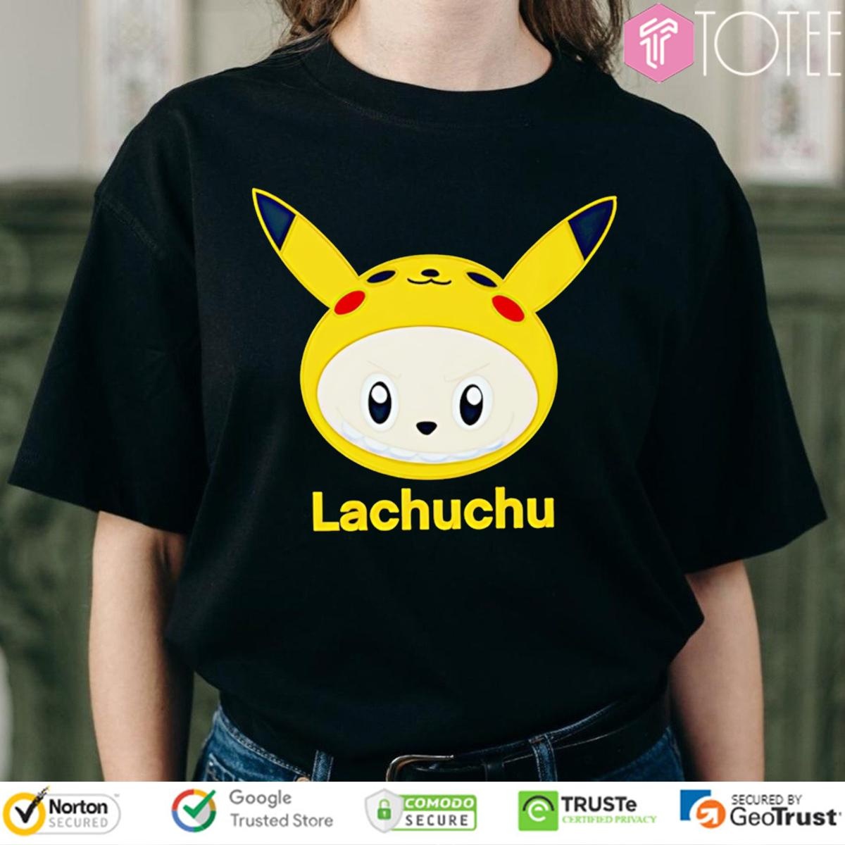 Lachuchu Parody Pikachu Labubu Pokemon T-shirt
