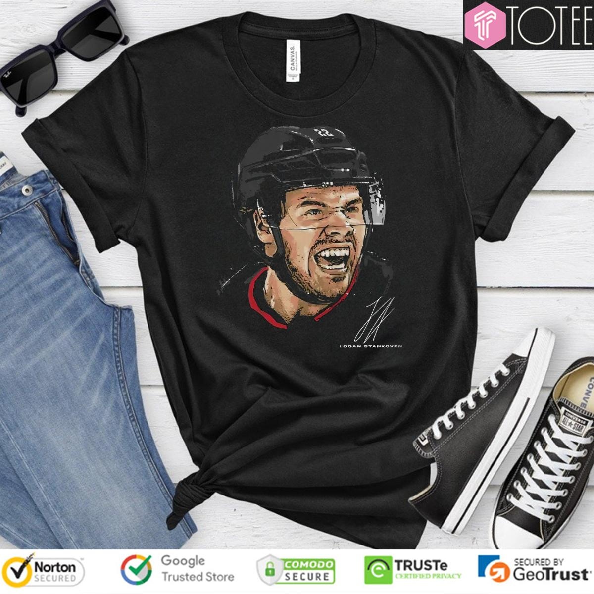 Logan Stankoven Carolina Hurricanes Hockey Signature T-shirt