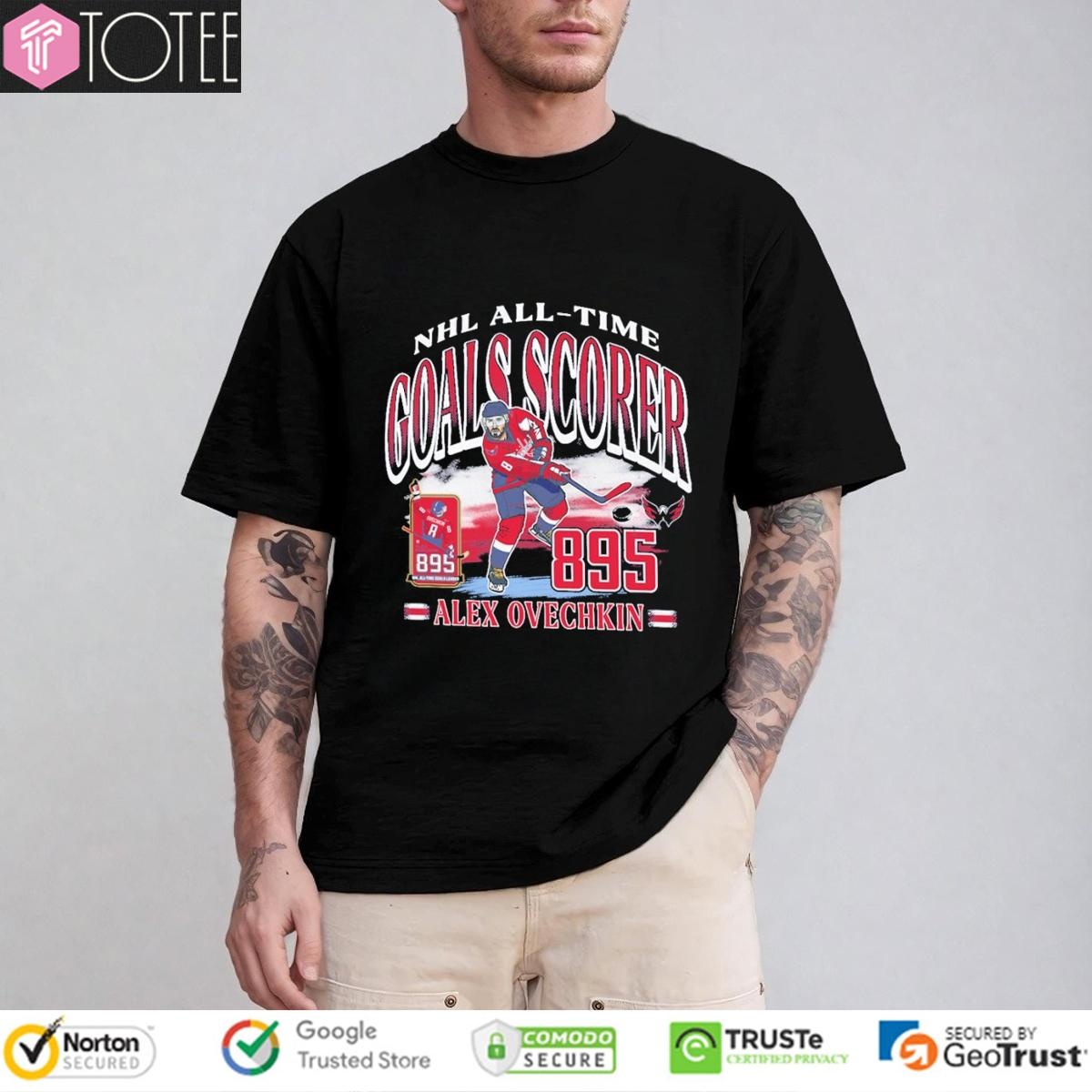Nhl All-Time Goals Scorer Alex Ovechkin 895 Washington Capitals Hockey T-shirt
