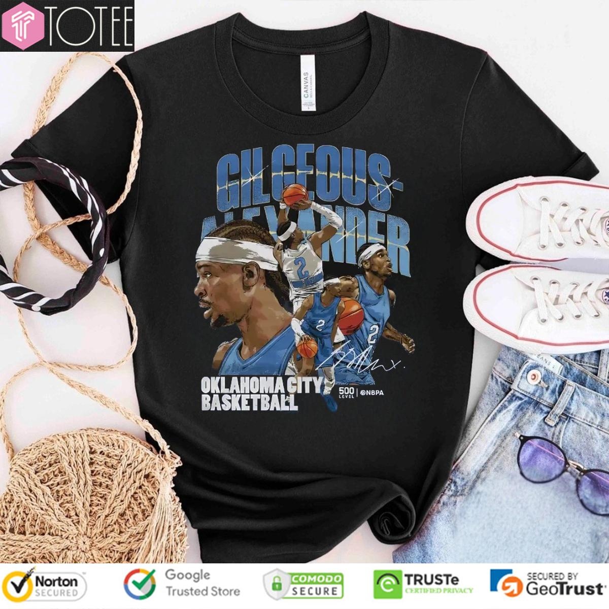 Shai Gilgeous-Alexander Oklahoma City Thunder Basketball Signature T-shirt