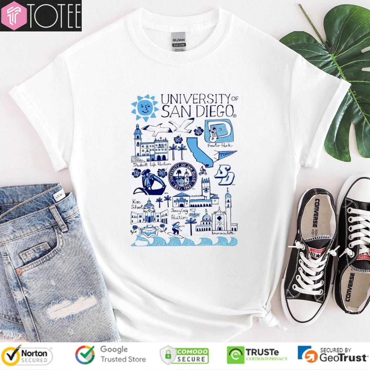 University Of San Diego Art Illustration T-shirt