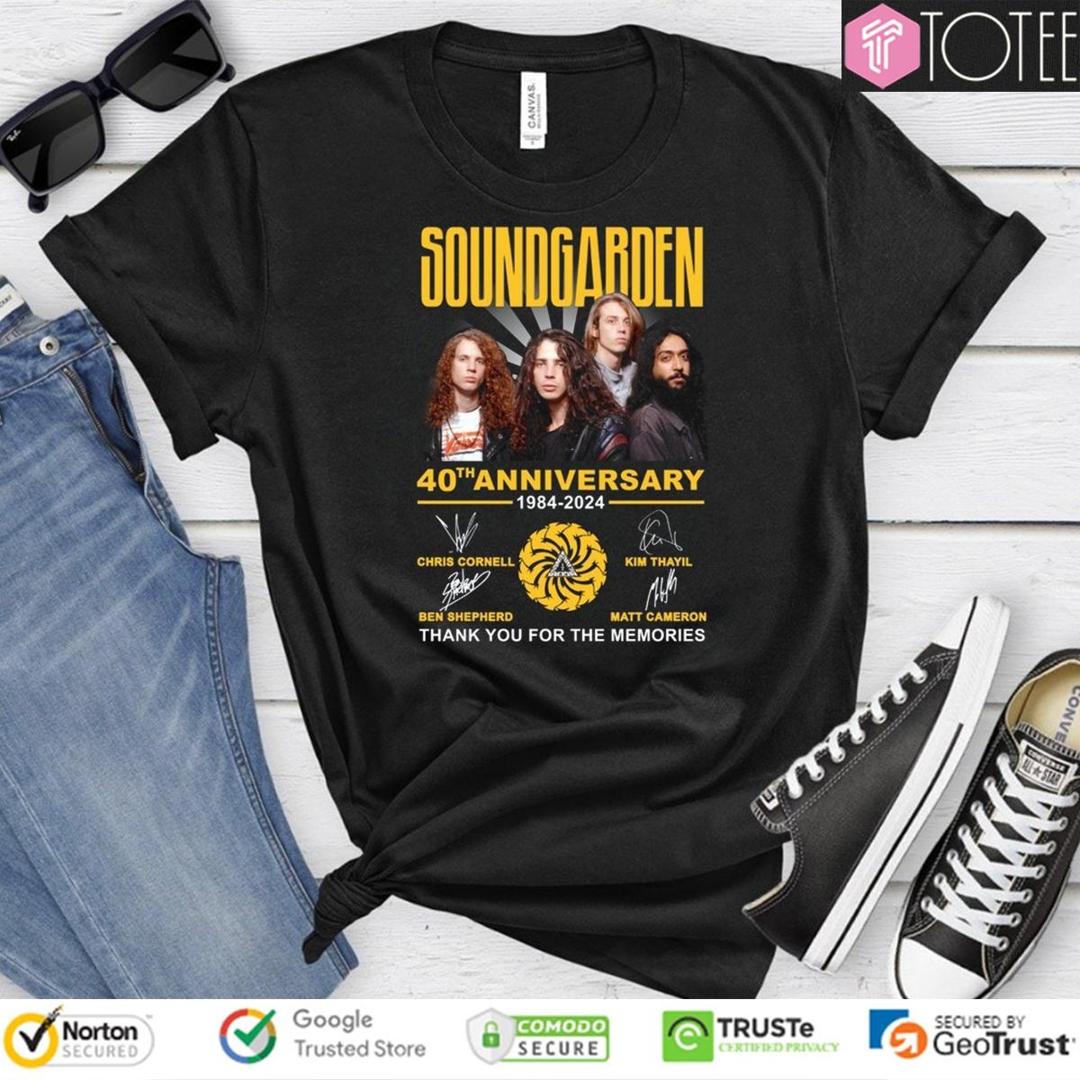 40Th Anniversary 1984-2024 Soundgarden Signatures T-shirt