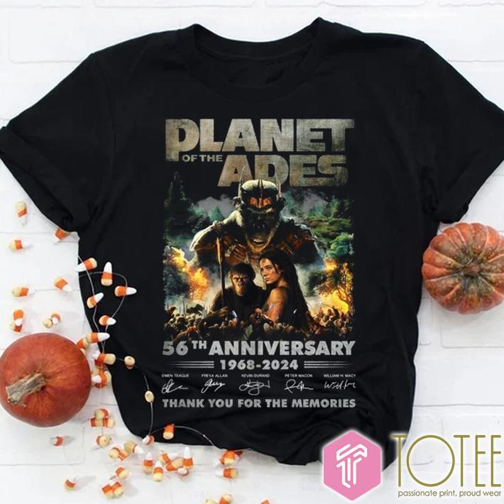 56Th Anniversary 1968-2024 Planet Of The Apes Signatures T-shirt