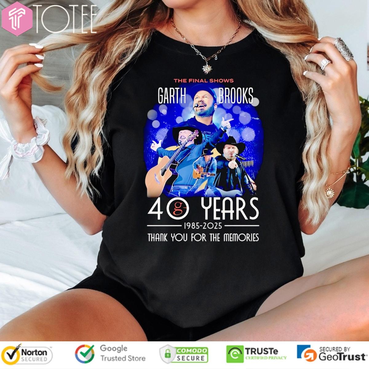 The Final Shows 40 Years 1985-2025 Garth Brooks T-shirt