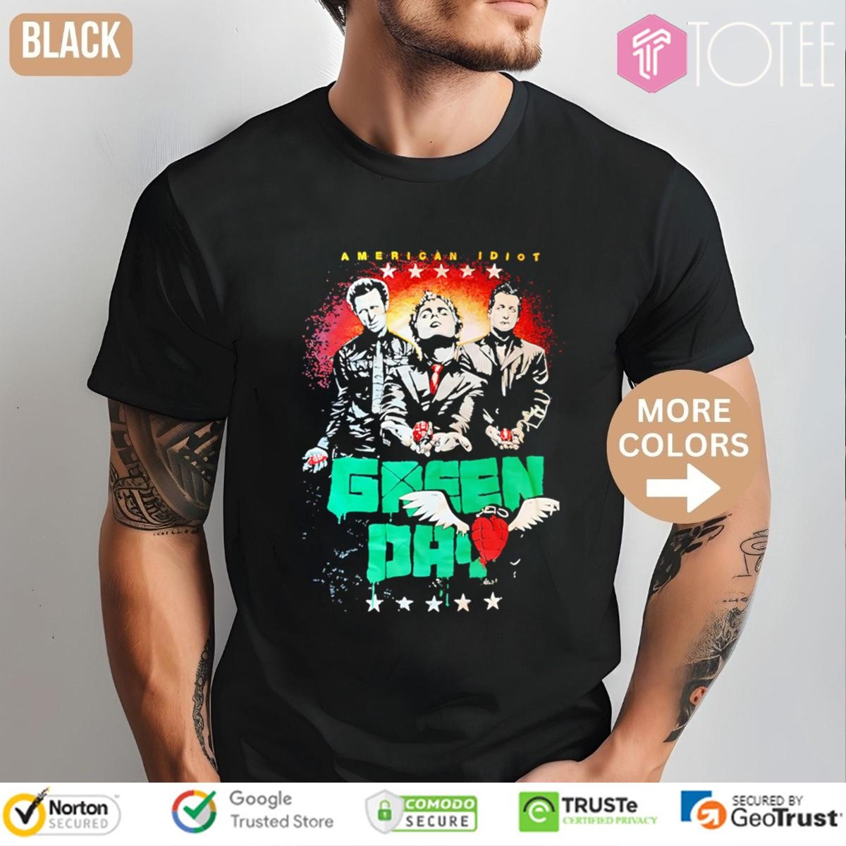American Idiot Green Day Band Graphic T-shirt