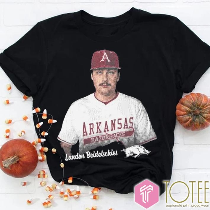 Landon Beidelschies Arkansas Razorbacks Portrait T-shirt
