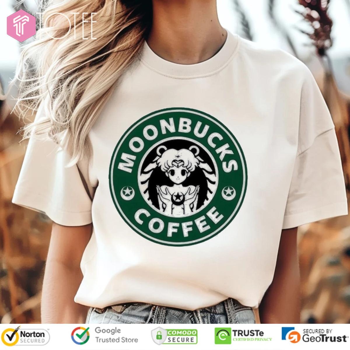 Moonbucks Coffee Parody Sailor Moon Starbucks T-shirt