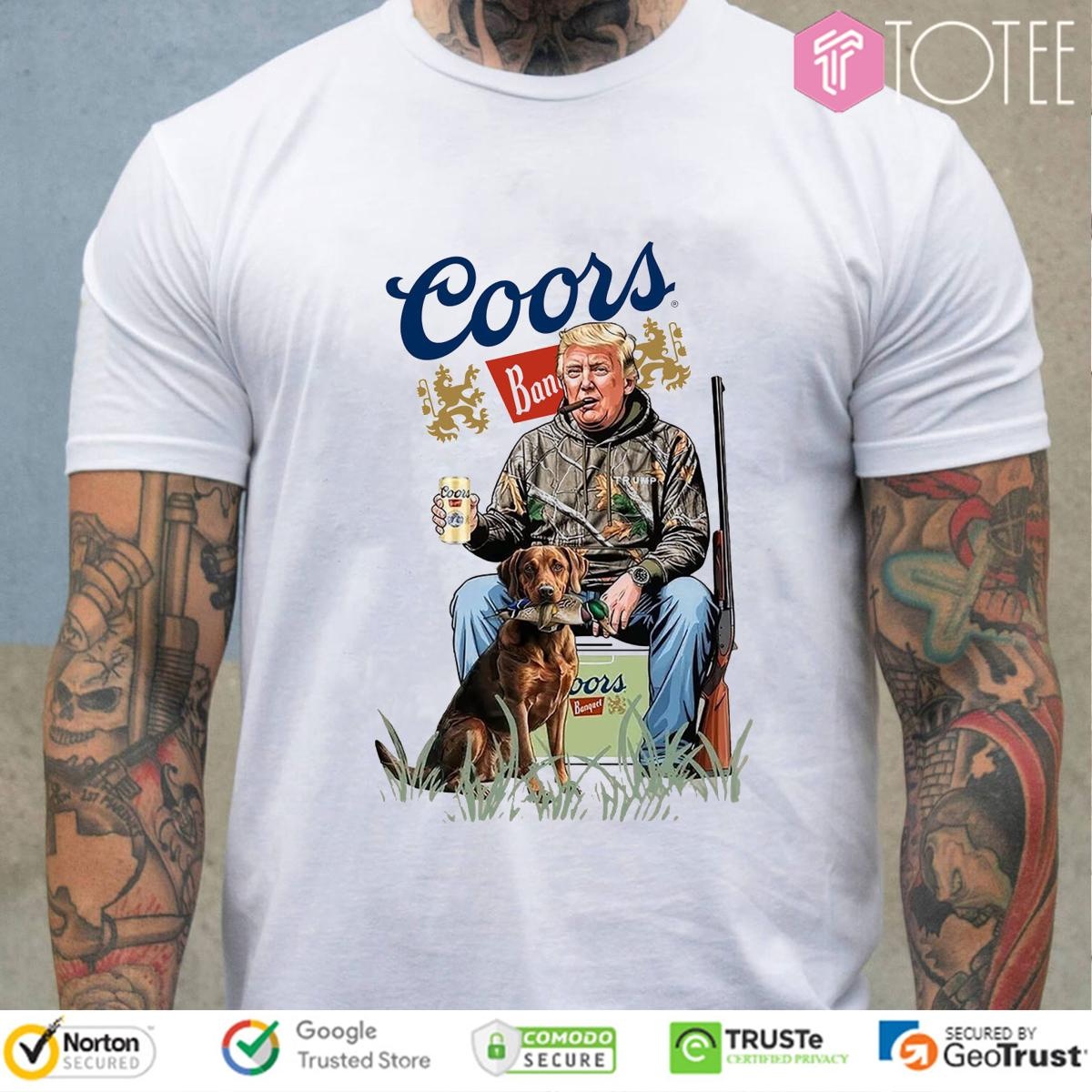 Hunter Trump Coors Banquet Beer No Kings In America T-shirt