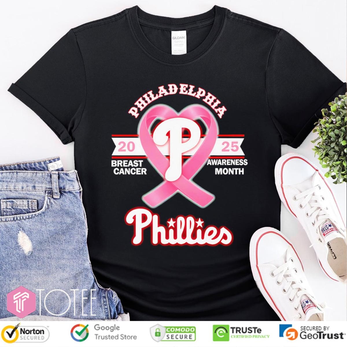 2025 Breast Cancer Awareness Month Philadelphia Phillies Baseball T-shirt