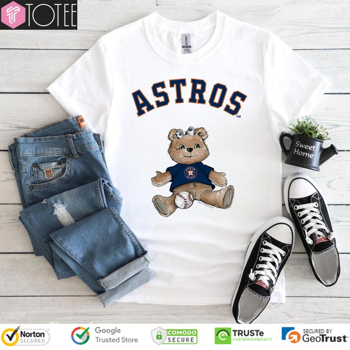 Tiny Turnip Teddy Bear X Houston Astros Baseball T-shirt