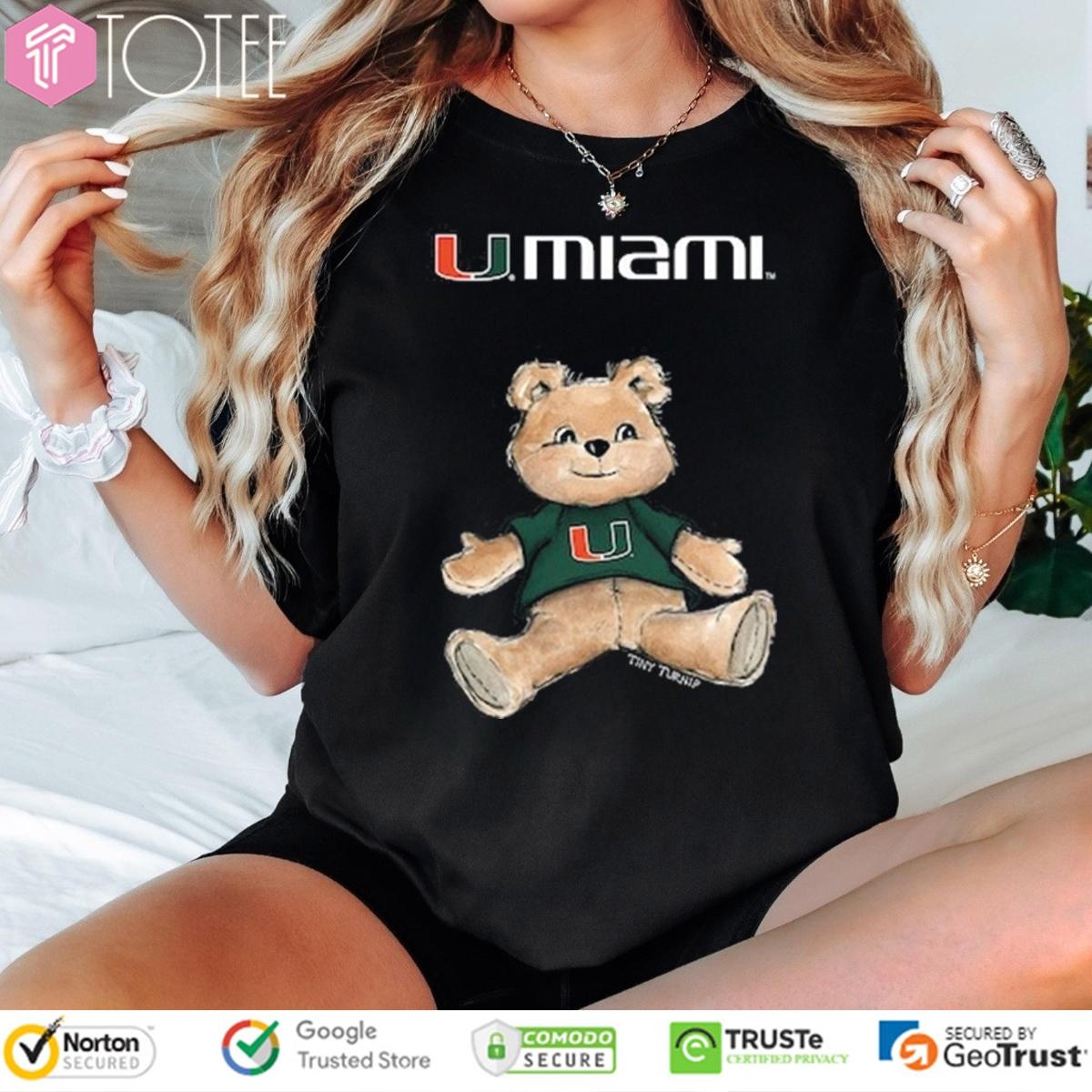 Tiny Turnip Teddy Bear X Miami Hurricanes T-shirt