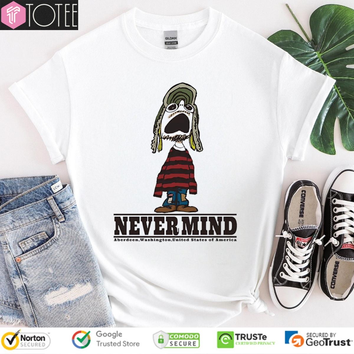 Charlie Brown Kurt Cobain Nirvana Nevermind Aberdeen Washington Usa T-shirt